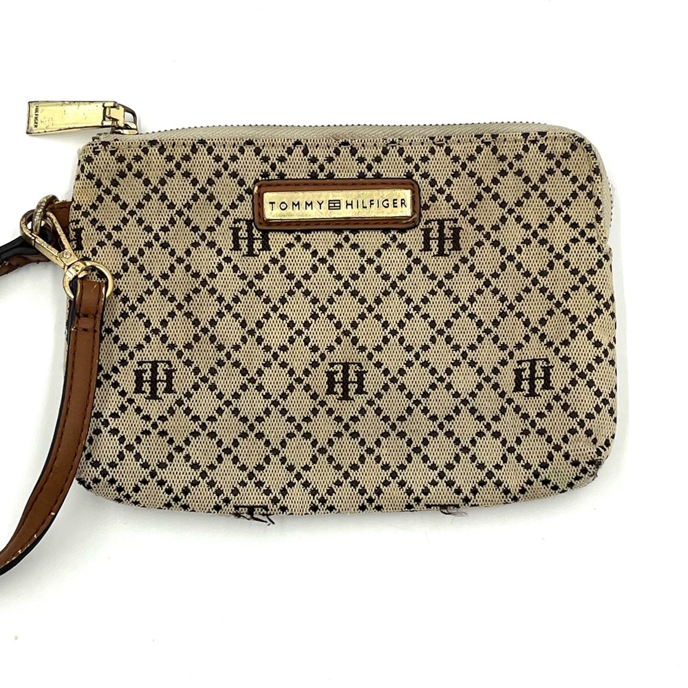 Tommy Hilfiger Beige and Brown Wristlet